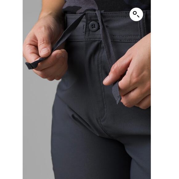 PrAna Halle Roll Pants Sz 14 Short Gray Stretch Zion Hiking Travel Outdoor - Picture 4 of 8